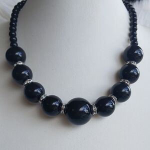 Paparazzi Black and Silver Beaded Necklace